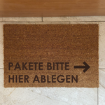 Fußmatte Kokos "PAKETE BITTE HIER ABLEGEN"