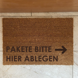 Fußmatte Kokos "PAKETE BITTE HIER ABLEGEN"