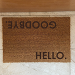 Fußmatte Kokos "HELLO - GOODYBE"