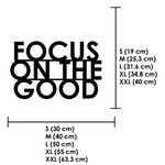 Schriftzug 3D aus Holz "FOCUS ON THE GOOD"