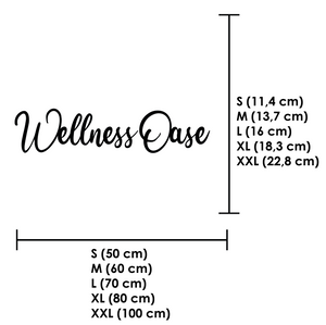 Schriftzug 3D aus Holz "Wellness Oase"