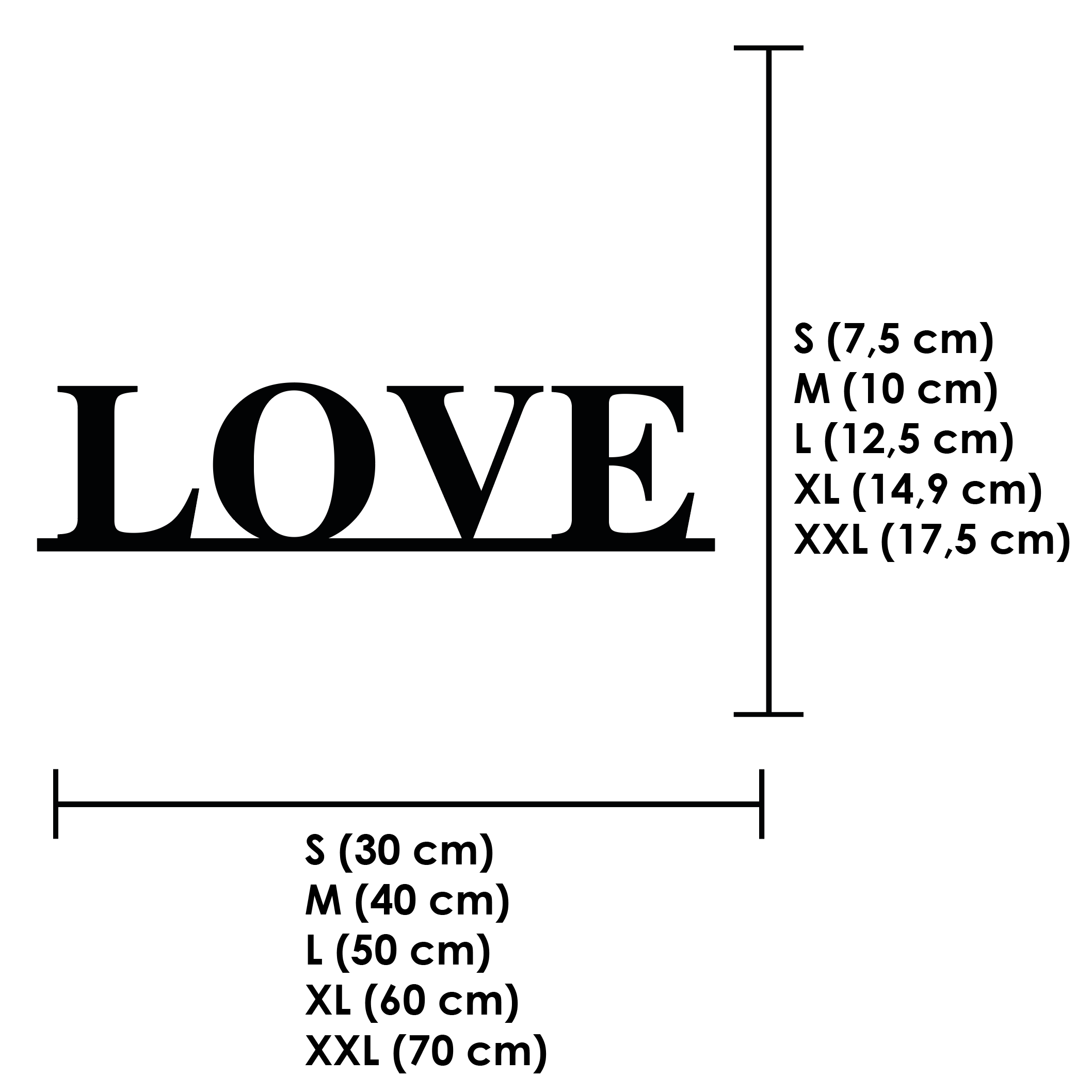 Schriftzug 3D aus Holz "LOVE"