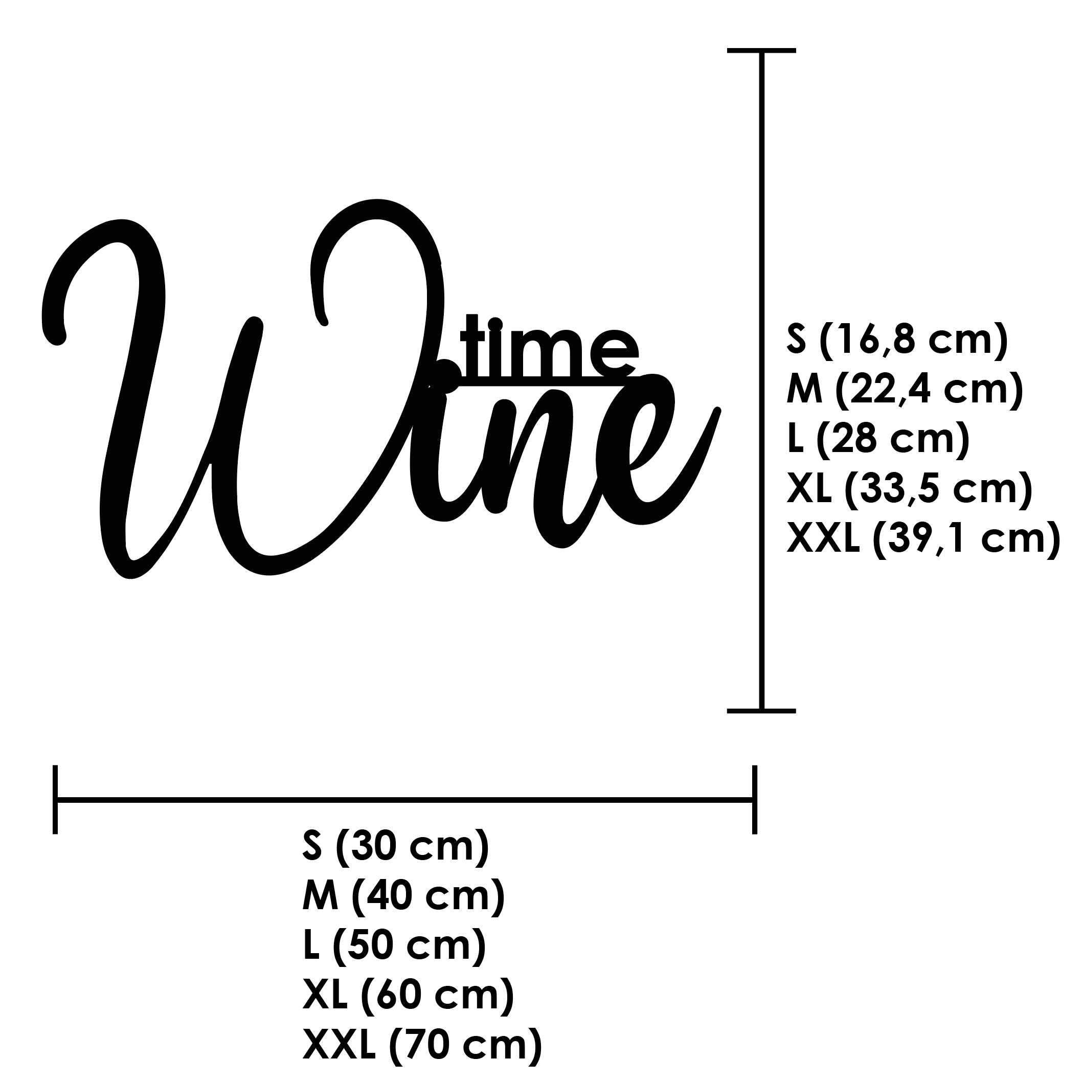 Schriftzug 3D aus Holz "Winetime"