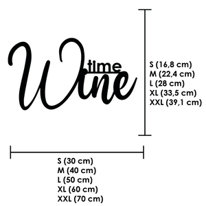 Schriftzug 3D aus Holz "Winetime"