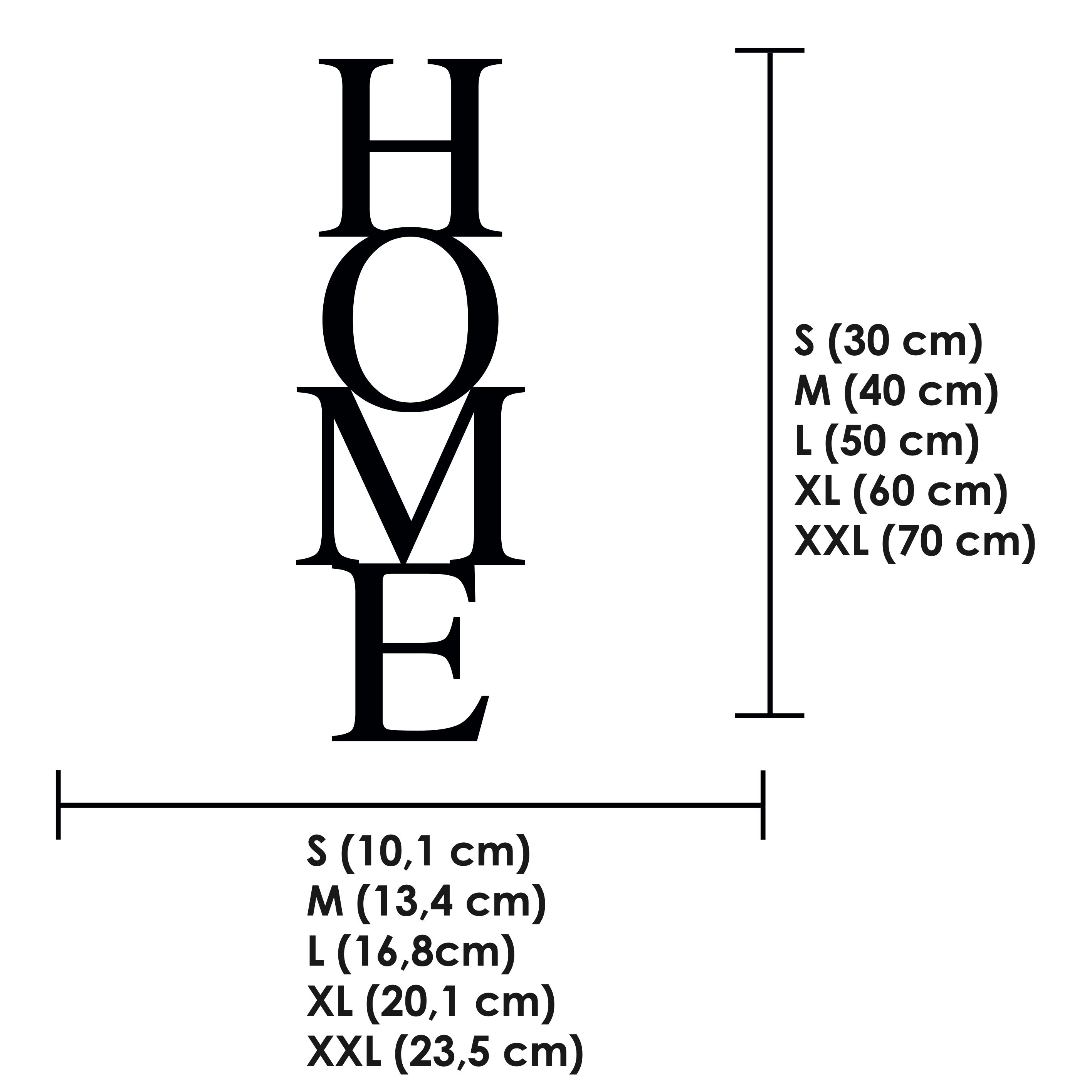 Schriftzug 3D aus Holz "HOME" (2)