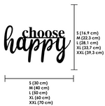 Schriftzug 3D aus Holz "choose happy"
