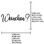 Schriftzug 3D aus Holz "Weinchen?"