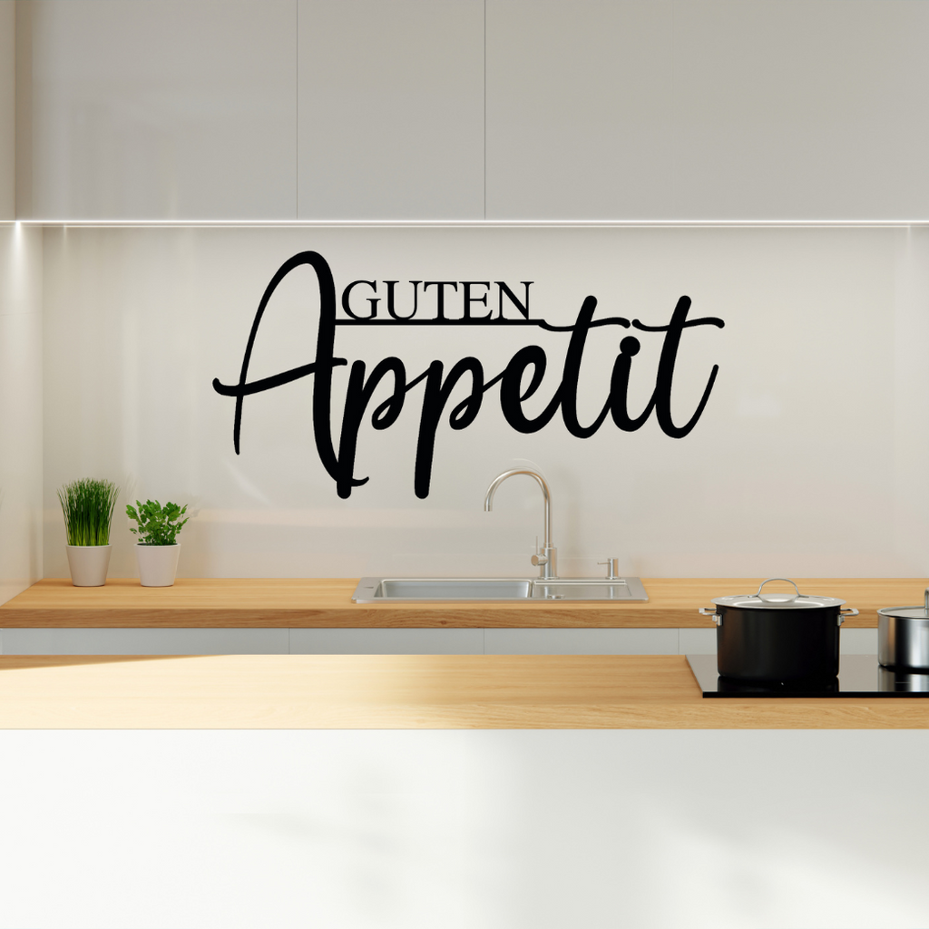 Schriftzug 3D aus Holz "Guten Appetit"