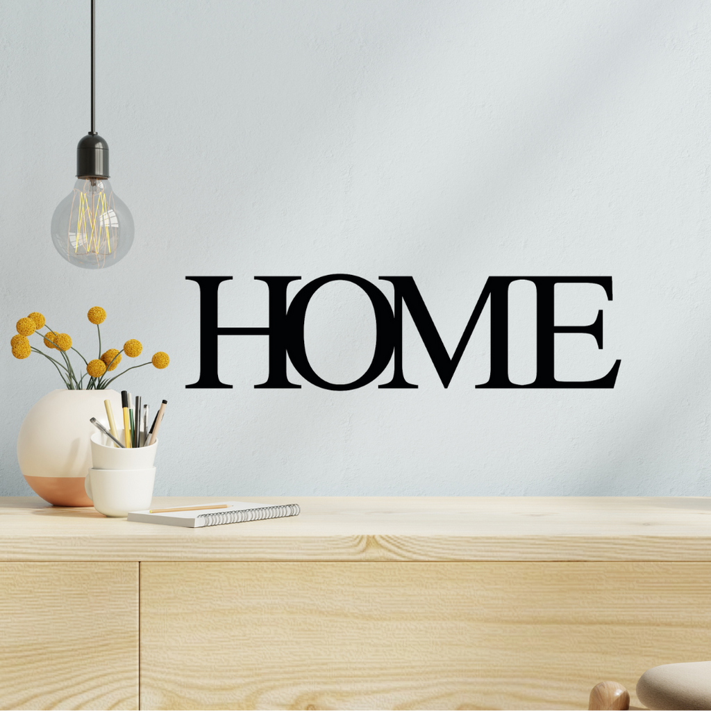 Schriftzug 3D aus Holz "HOME"