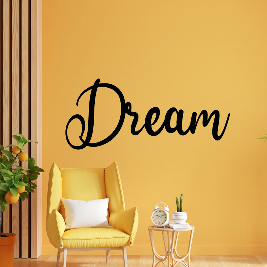 Schriftzug 3D aus Holz "Dream"