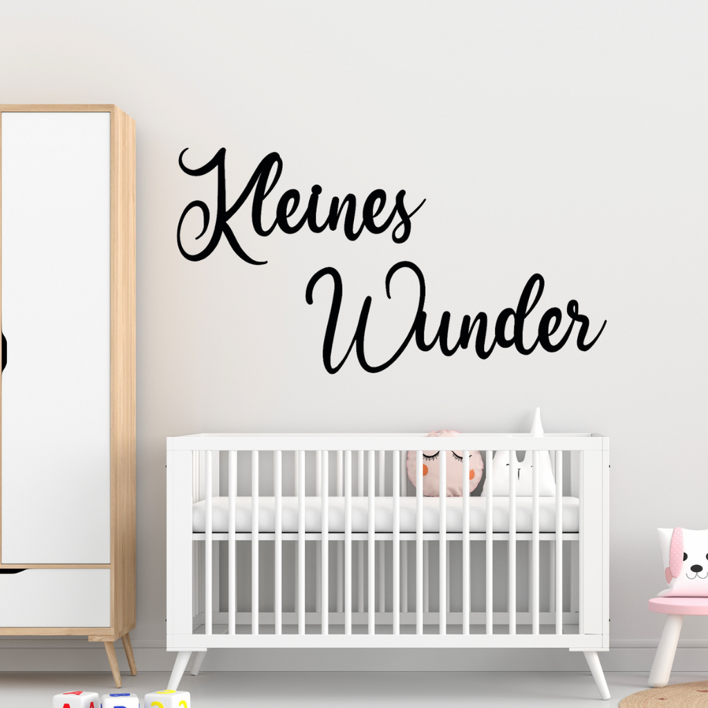 Schriftzug 3D aus Holz "Kleines Wunder"