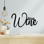 Schriftzug 3D aus Holz "Winetime"