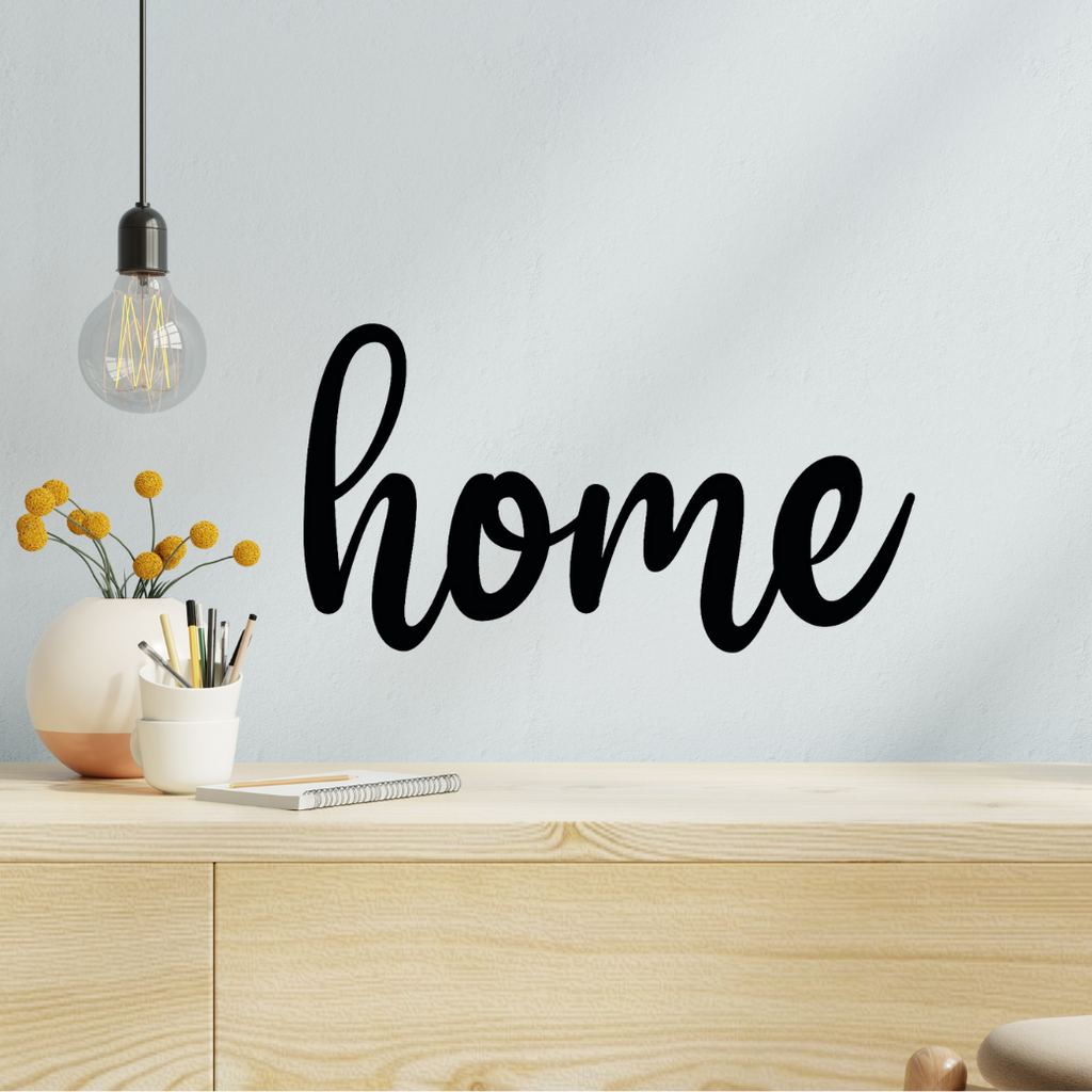 Schriftzug 3D aus Holz "home" | Holz Schriftzug | Wandtattoo Holz | Wanddeko