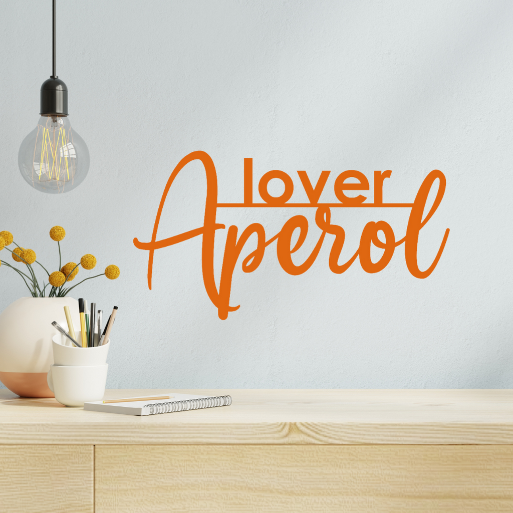Schriftzug 3D aus Holz "APEROL LOVER"