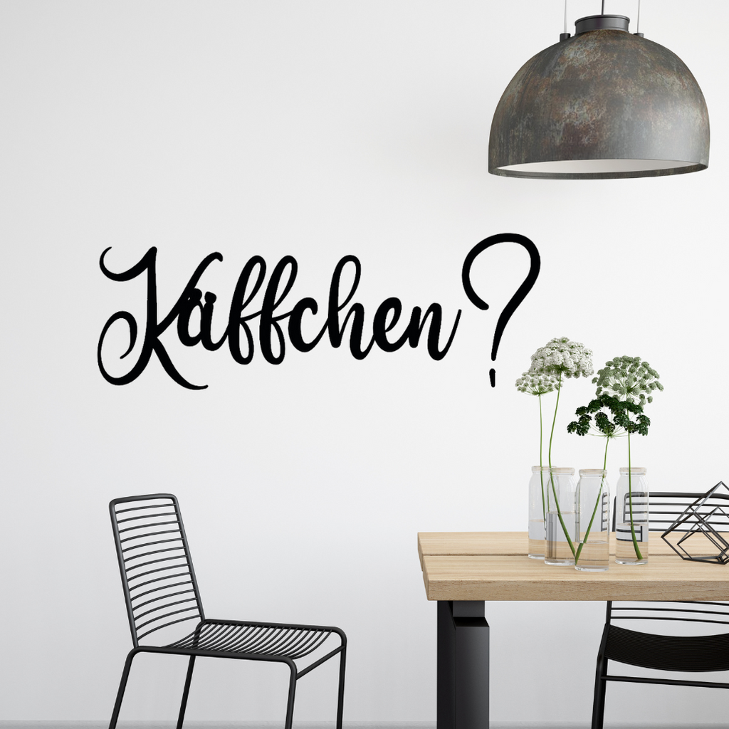 Schriftzug 3D aus Holz "Käffchen?"
