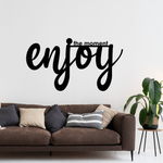 Schriftzug 3D aus Holz "enjoy the moment"