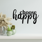 Schriftzug 3D aus Holz "choose happy"