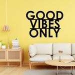 Schriftzug 3D aus Holz "GOOD VIBES ONLY" (2)