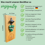 Wandflaschenöffner inkl. Magnet, Flaschenöffner personalisiert, Vatertagsgeschenk, Vatertag, Geburtstagsgeschenk
