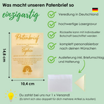 Patenbrief aus Holz | personalisiertes Geschenk vom Taufkind für den Paten | Geschenk zur Taufe