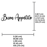 Schriftzug 3D aus Holz "Buon Appetito" | Holz Schriftzug | Wandtattoo Holz | Wanddeko