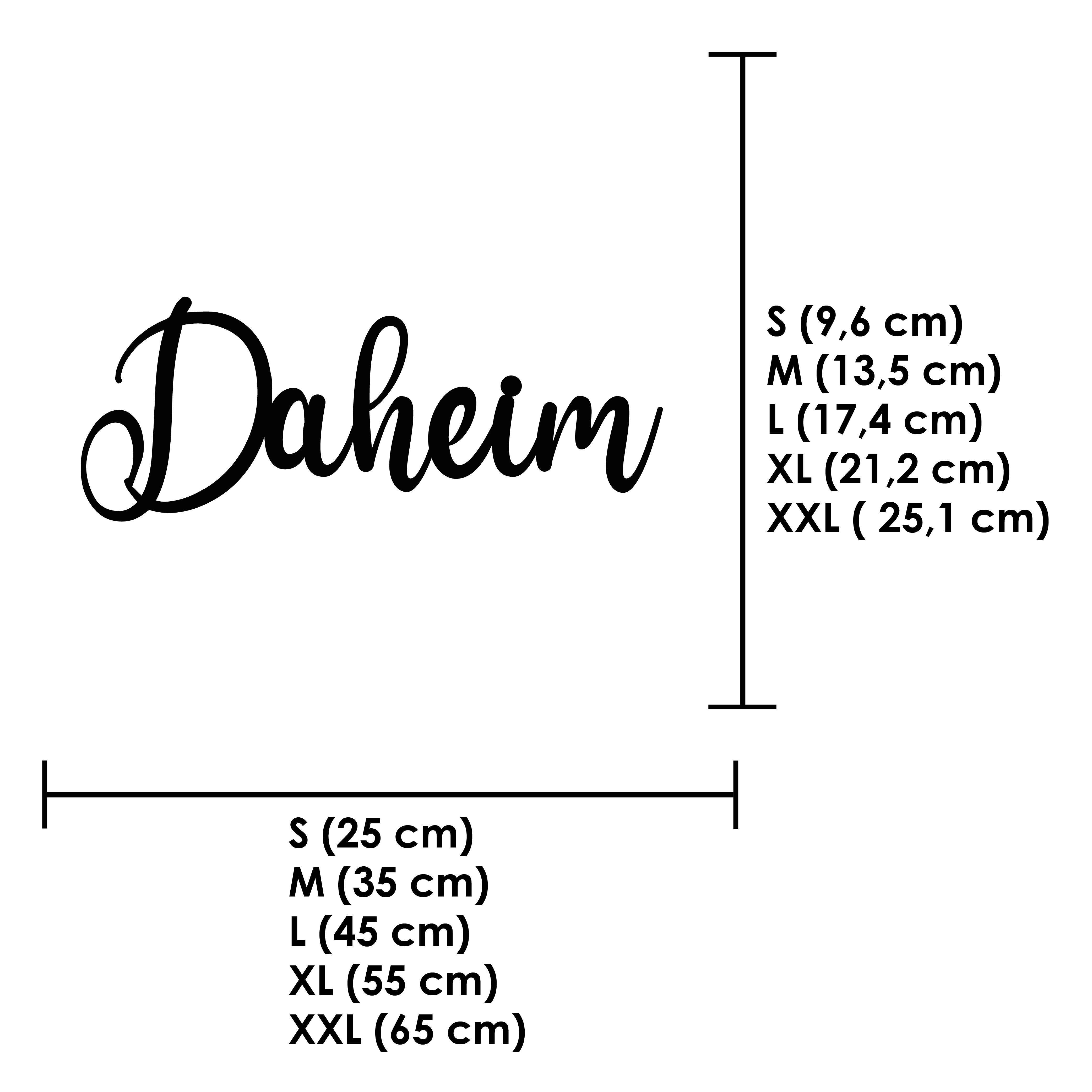 Schriftzug 3D aus Holz "Daheim" | Holz Schriftzug | Wandtattoo Holz | Wanddeko