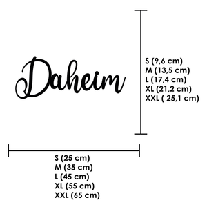Schriftzug 3D aus Holz "Daheim" | Holz Schriftzug | Wandtattoo Holz | Wanddeko