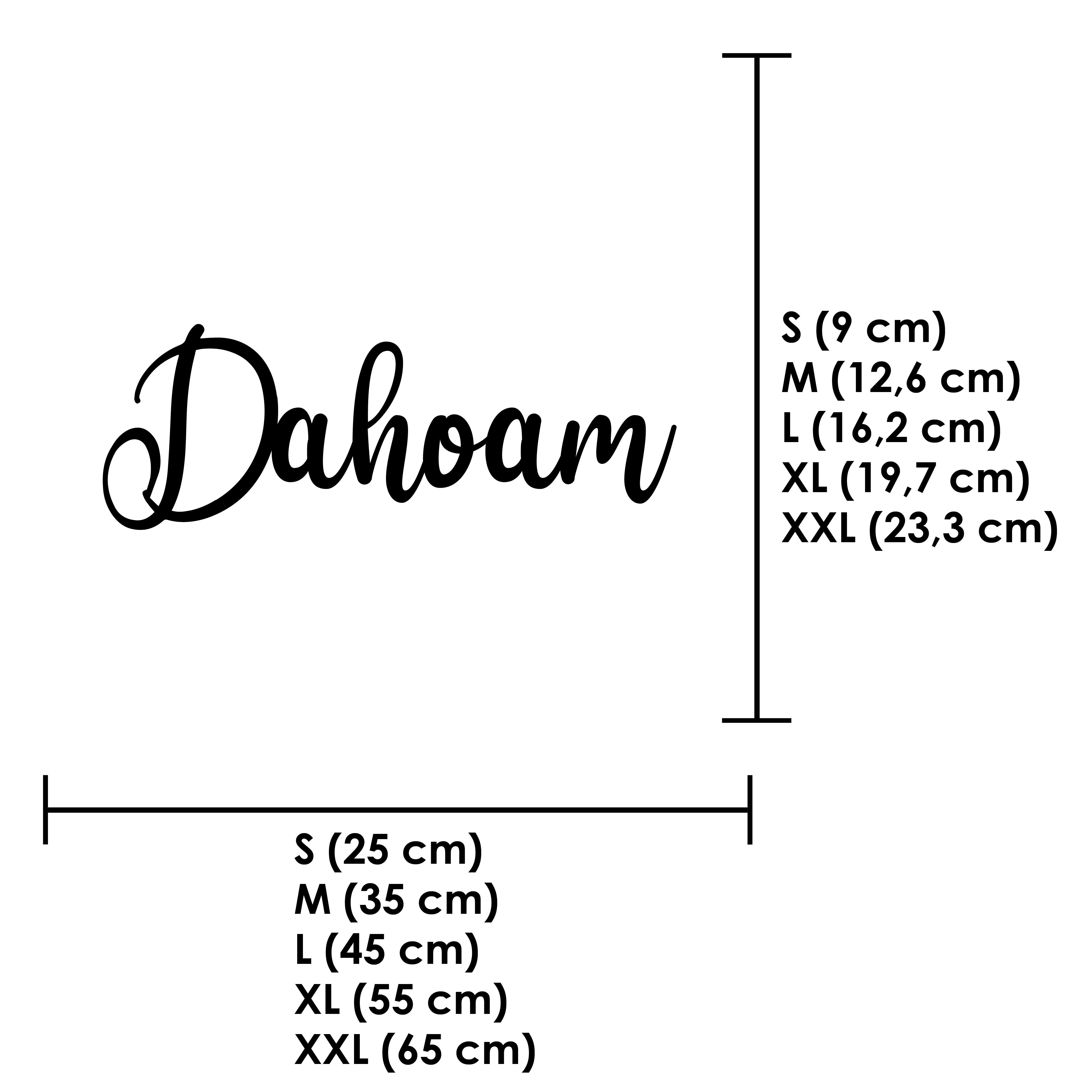 Schriftzug 3D aus Holz "Dahoam" | Holz Schriftzug | Wandtattoo Holz | Wanddeko