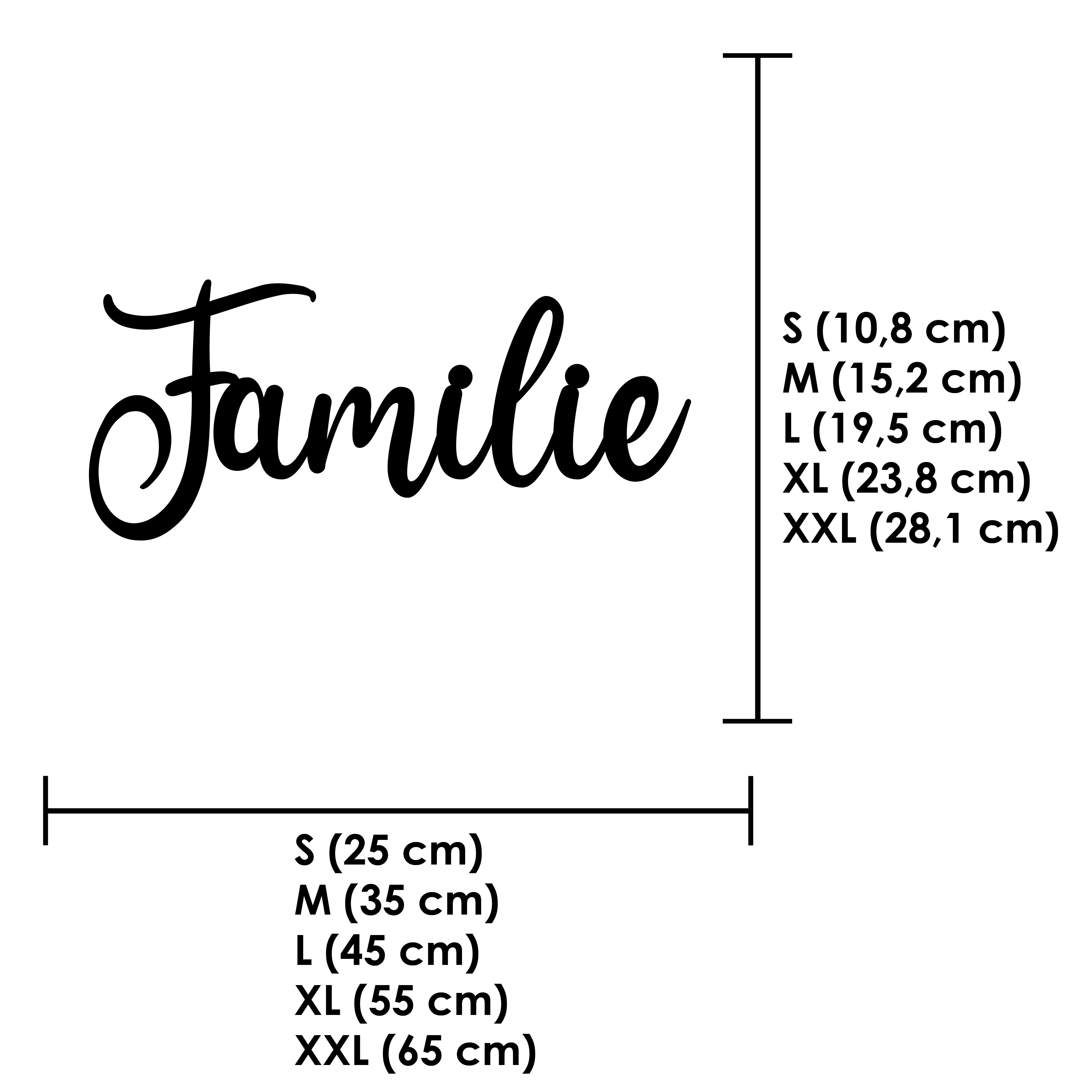 Schriftzug 3D aus Holz Familie | Holz Schriftzug | Wandtattoo Holz | Wanddeko