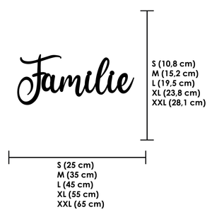 Schriftzug 3D aus Holz Familie | Holz Schriftzug | Wandtattoo Holz | Wanddeko