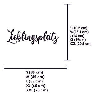 Schriftzug 3D aus Holz "Lieblingsplatz" | Holz Schriftzug | Wandtattoo Holz | Wanddeko