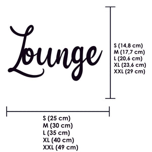 Schriftzug 3D aus Holz "Lounge" | Holz Schriftzug | Wandtattoo Holz | Wanddeko