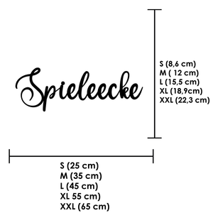 Schriftzug 3D aus Holz "Spieleecke" | Holz Schriftzug | Wandtattoo Holz | Wanddeko