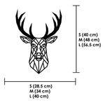 Wanddekoration Hirsch aus Holz | Polygon | Wandtattoo