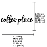 Schriftzug 3D aus Holz "coffee place" | Holz Schriftzug | Wandtattoo Holz | Wanddeko