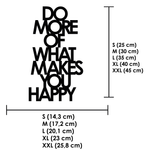 Schriftzug 3D aus Holz "DO MORE OF WHAT MAKES YOU HAPPY" | Holz Schriftzug | Wandtattoo Holz | Wanddeko