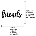 Schriftzug 3D aus Holz friends | Holz Schriftzug | Wandtattoo Holz | Wanddeko