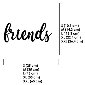 Schriftzug 3D aus Holz friends | Holz Schriftzug | Wandtattoo Holz | Wanddeko