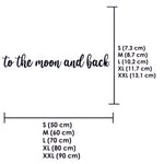 Schriftzug 3D aus Holz "to the moon and back" | Holz Schriftzug | Wandtattoo Holz | Wanddeko