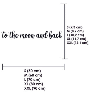 Schriftzug 3D aus Holz "to the moon and back" | Holz Schriftzug | Wandtattoo Holz | Wanddeko