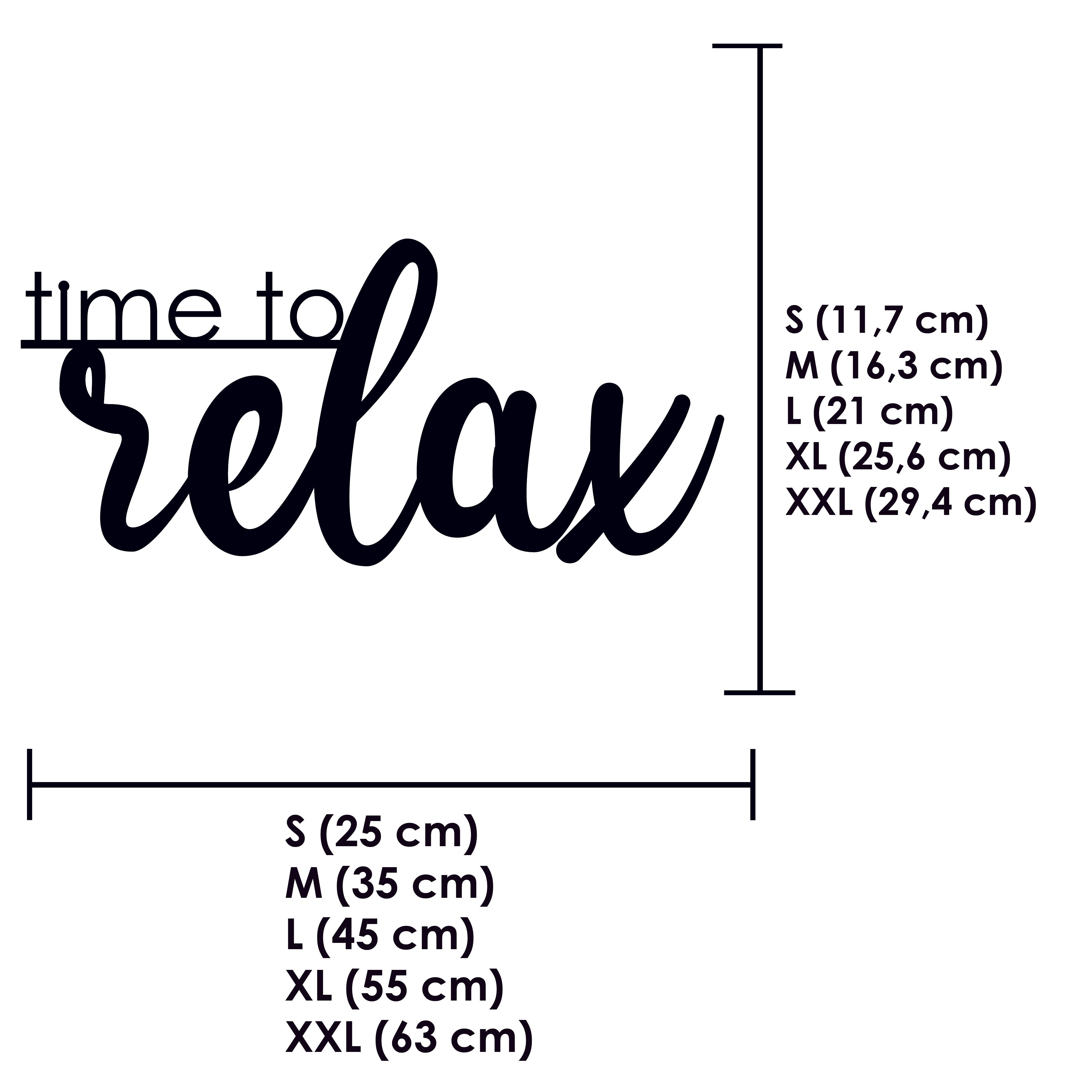 Schriftzug 3D aus Holz "time to relax" | Holz Schriftzug | Wandtattoo Holz | Wanddeko