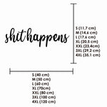 Schriftzug 3D aus Holz "shit happens" | Holz Schriftzug | Wandtattoo Holz | Wanddeko