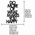 Schriftzug 3D aus Holz "DO MORE OF WHAT MAKES YOU HAPPY" | Holz Schriftzug | Wandtattoo Holz | Wanddeko