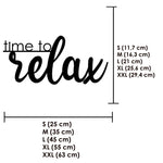 Schriftzug 3D aus Holz "time to relax" | Holz Schriftzug | Wandtattoo Holz | Wanddeko
