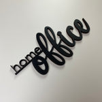 Schriftzug 3D aus Holz "home office" | Holz Schriftzug | Wandtattoo Holz | Wanddeko