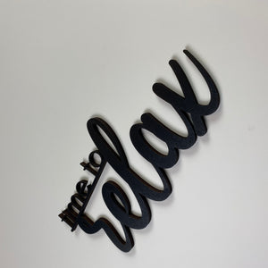 Schriftzug 3D aus Holz "time to relax" | Holz Schriftzug | Wandtattoo Holz | Wanddeko