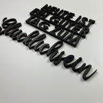 Schriftzug 3D aus Holz "heute ist ein guter Tag zum Glücklichsein"