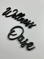 Schriftzug 3D aus Holz "Wellness Oase"