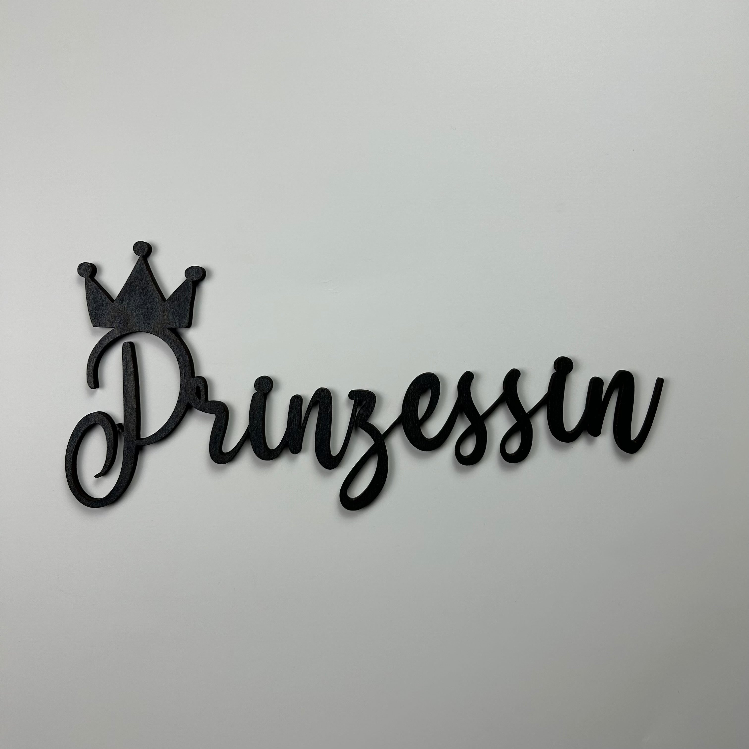 Schriftzug 3D aus Holz "Prinzessin"