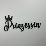 Schriftzug 3D aus Holz "Prinzessin"